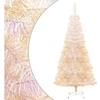 Image de Sapin de Noël artificiel pointes iridescentes Blanc 240 cm PVC