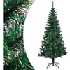 Image de Sapin de Noël Artificiel Pointes Iridescentes Décoration de Noël Ornement de Vacances Décoration de Fête Salle de Séjour Vert 210 cm PVC