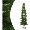 Image de Sapin de Noël artificiel mince avec support 210 cm PE 344646