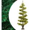 Image de Arbre de Noël Hélicoïdal Pré-éclairé avec Pot, Sapin de Noël avec LED, Décoration de Vacances, Ornement de Fête 344649