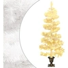 Image de Kunstkerstboom met verlichting en pot 120 cm PVC wit344652