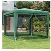 Image de Partytent met 4 mesh zijwanden 3x3 m HDPE groen319228