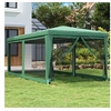 Image de Partytent met 6 mesh zijwanden 3x6 m HDPE groen319238