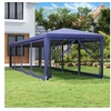 Image de Partytent met 10 mesh zijwanden 3x12 m HDPE blauw319247