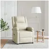 Image de Fauteuil de relaxation, massant similicuir crème