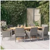 Image de 9-delige Tuinset met kussens grijs3103589