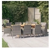 Image de 11-delige Tuinset met kussens grijs3103591