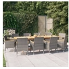 Image de 11-delige Tuinset met kussens grijs3103593
