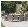 Image de 11-delige Tuinset met kussens grijs3103603