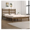 Image de Bedframe massief grenenhout honingbruin 200x200 cm3103671