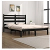 Image de Bedframe massief grenenhout zwart 200x200 cm3103672