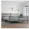 Image de Bedframe massief grenenhout grijs 200x200 cm3103735