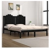 Image de Bedframe massief grenenhout zwart 200x200 cm3103802