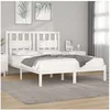 Image de Bedframe massief grenenhout wit 150x200 cm3103939
