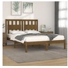 Image de Bedframe massief grenenhout honingbruin 200x200 cm3103956