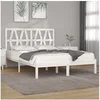 Image de Bedframe massief grenenhout wit 120x200 cm3103994