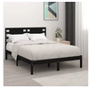 Image de Bedframe massief grenenhout zwart 140x190 cm3104202