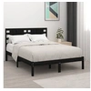 Image de Bedframe massief grenenhout zwart 200x200 cm3104242