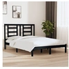 Image de Bedframe massief grenenhout zwart 140x190 cm3104332
