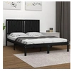 Image de Bedframe massief grenenhout zwart 140x190 cm3104397