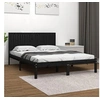 Image de Bedframe massief grenenhout zwart 200x200 cm3104437