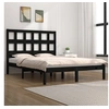 Image de Bedframe massief grenenhout zwart 140x190 cm3104462