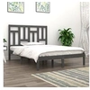 Image de Bedframe massief grenenhout grijs 200x200 cm3104565