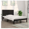 Image de Bedframe massief hout zwart 140x190 cm3104592