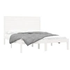 Image de Cadre de lit Blanc Bois massif 140x200 cm