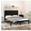 Image de Bedframe massief hout zwart 150x200 cm3104617