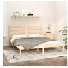 Image de Cadre de Lit Meuble de Chambre à Coucher Double Adulte Cadre à Lattes sur Pied Sommier à Lattes Intérieur Bois Massif 180x200 cm