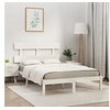 Image de Bedframe massief hout wit 200x200 cm3104694