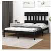 Image de Bedframe massief hout zwart 140x190 cm3104722