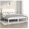 Image de Cadre de lit sans matelas blanc 140x190 cm bois massif