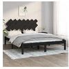 Image de Bedframe massief hout zwart 140x190 cm3104852