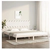 Image de Bedframe massief hout wit 200x200 cm3104889