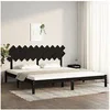 Image de Bedframe massief hout zwart 200x200 cm3104892