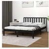 Image de Bedframe massief grenenhout zwart 140x190 cm3105055