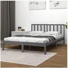 Image de Bedframe massief grenenhout grijs 200x200 cm3105093