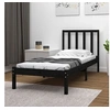 Image de Bedframe massief grenenhout zwart 75x190 cm3105100