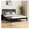 Image de Bedframe massief hout zwart 140x190 cm3105234