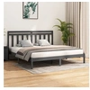 Image de Bedframe massief hout grijs 200x200 cm3105272