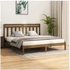 Image de Bedframe massief hout honingbruin 200x200 cm3105273