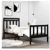 Image de Bedframe massief hout zwart 75x190 cm3105344