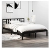 Image de Bedframe massief hout zwart 140x190 cm3105389