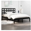 Image de Bedframe massief hout zwart 140x190 cm3105454