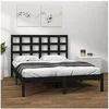 Image de Bedframe massief hout zwart 200x200 cm3105494