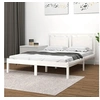 Image de Bedframe massief hout wit 200x200 cm3105556