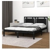 Image de Bedframe massief hout zwart 200x200 cm3105559