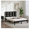 Image de Bedframe massief grenenhout zwart 140x190 cm3105584
